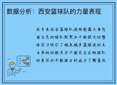 数据分析：西安篮球队的力量表现